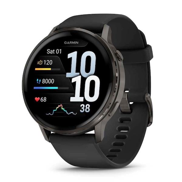 Garmin Venu 4 Premium GPS Sports Watch AMOLED Flashlight 45mm - Slate Black