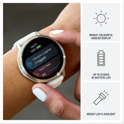 Garmin Venu 4 Premium GPS Sports Watch AMOLED Flashlight 45mm - Slate Black