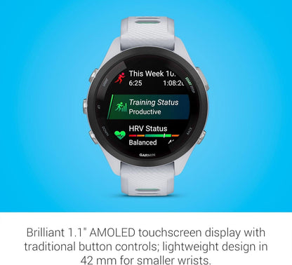 Garmin Forerunner 265S Running Smartwatch Heart Rate Monitor - Whitestone