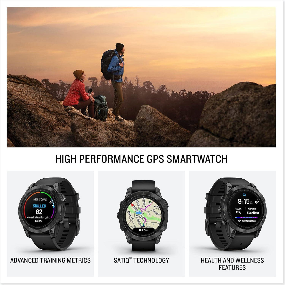 Garmin Epix PRO Gen 2 Sapphire Sport Watch Carbon DLC Titanium 42mm - Black